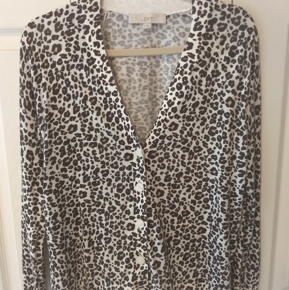 🤎 Lightweight LOFT Animal Print Cardigan🖤 - Picture 8 of 8